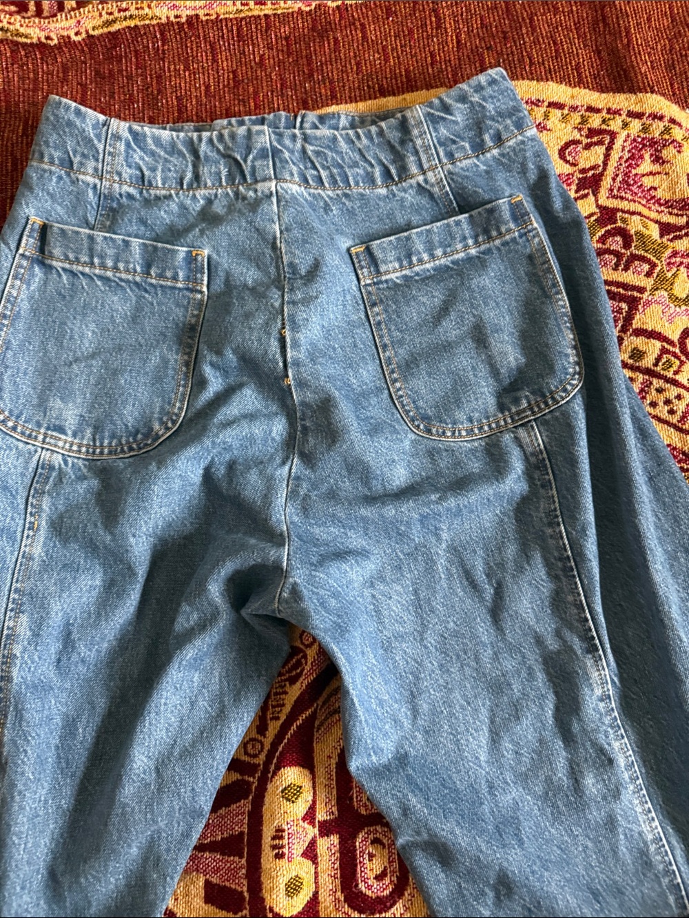 High-Rise Light Blue Women's Denim Jeans - Picture 2 of 4